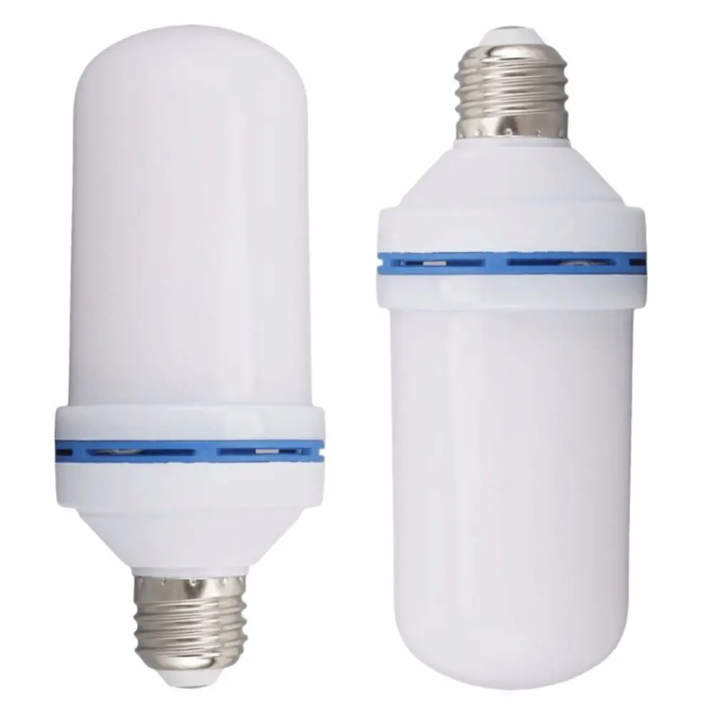2 Pack E27 Base Flame Effect Light Bulb 3W 4 Modes LED Flame Light Bulb Upside Down Effect Blue Light Flickering Light Bulb