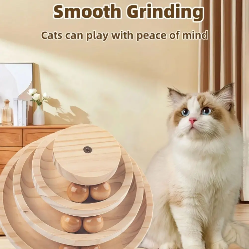 

Environmentally Friendly Pet Interactive Toys Solid Wood Durable against Biting Cat Toys Vertical Structure Wear-Resistant