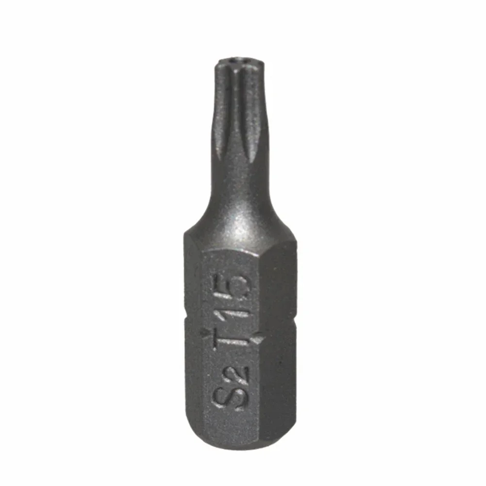 Imagem -02 - Torx Chave de Fenda Bits Polegada Hex Shank Chave de Fenda Elétrica Estrela Conjunto com Furo Conjunto Magnético 25 mm T20 t5 -t40 14 Peças