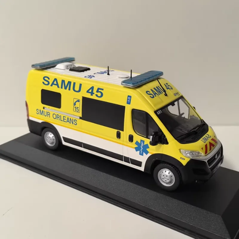 ODEON 1:43 échelle Ducato AR SAMU 45 alliage Simulation modèle de voiture Collection statique décoré cadeaux de vacances jouets Souvenir cadeau