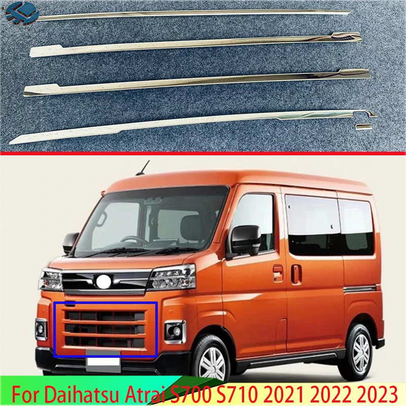 

For Daihatsu ATRAI HIJET CARG 2021 2022 2023 Stainless Steel Front Center Mesh Grille Grill Cover Radiator Strip Trim Decoration