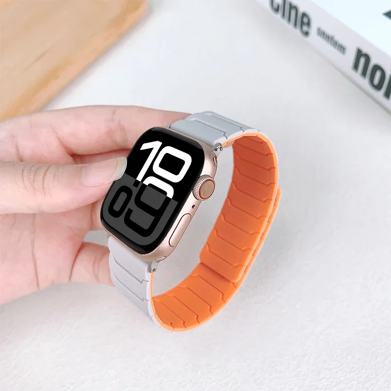 

Магнитный ремешок Pop для Apple Watch Band 40 мм 45 мм 46 мм 44 мм 41 мм 49 мм 42 38 Силиконовый браслет IWatch Series 8 SE 6 7 8 9 10 Ult