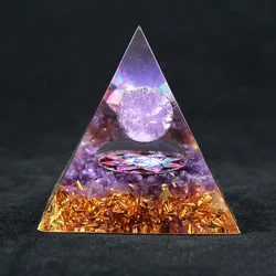 Crystal gravel pyramid ornaments glue resin ornaments home handicrafts