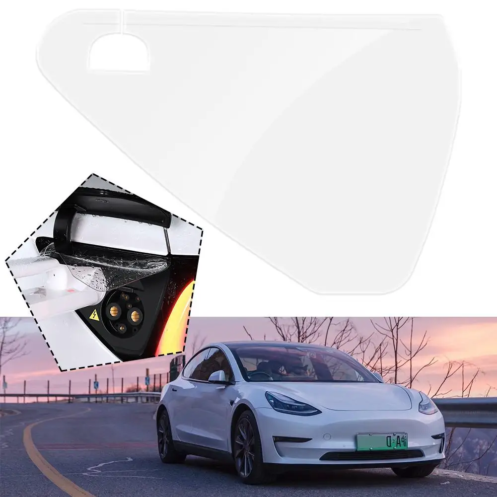   Cubierta para puerto de cargador Tesla Model Y 2021-2024, protección impermeable para exteriores, cubiertas a prueba de polvo, accesorios para cubierta de lluvia I9H3