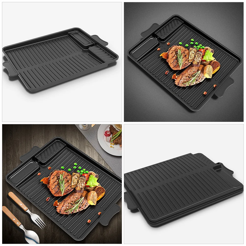 

Rectangular Outdoor Bbq Pan Korean Grill Large Nonstick Maifan Stone Coated Indoor Stove Plate Korean Bbq Pan