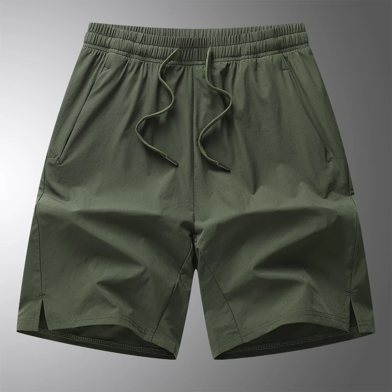 

Men's New Summer Style Quick-dry Ice Silk Loose-fitting Running Straight-cut Five-inch Pants Breathable Ice-sensation Fitness