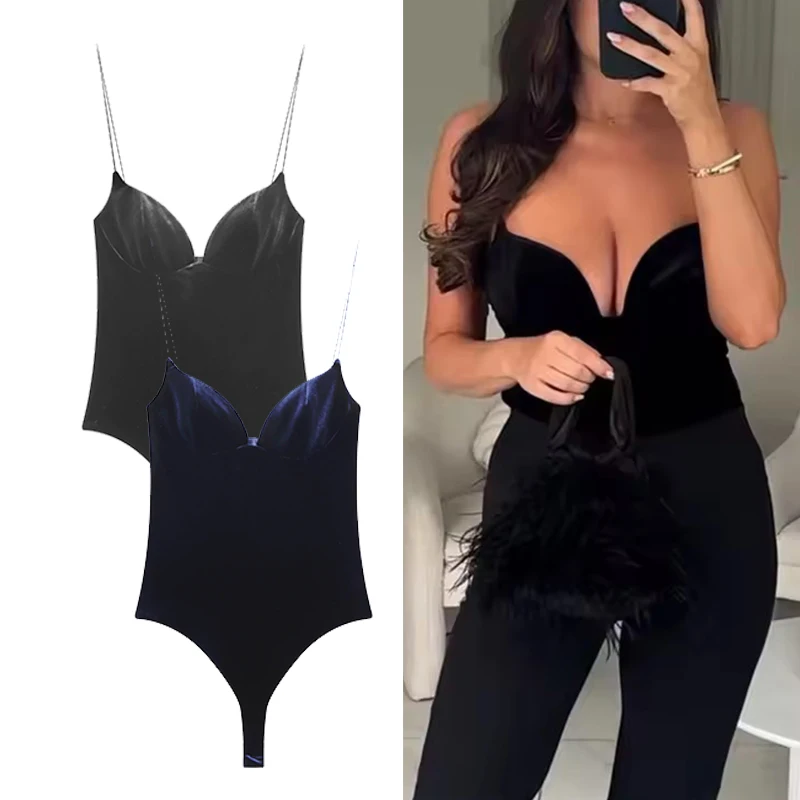 2025 Body femme Sexy Corset Body pour femme velours dos nu body femme une pièce combinaisons pour femme Lingerie
