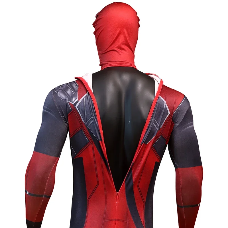 MARVEL Deadpool Cosplay Boys Men's Costume Quality Spandex Superhero Movie Character Bodysuit with Mask Children Christmas Gift