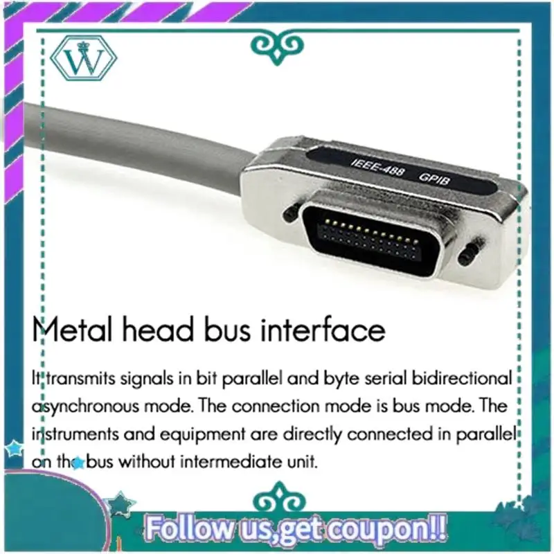 Cable de datos Gpib IE488 mejorado, 5X 1M, Cable de transmisión de comunicación de grado Industrial, Terminal Pci, Cable de Control Industrial