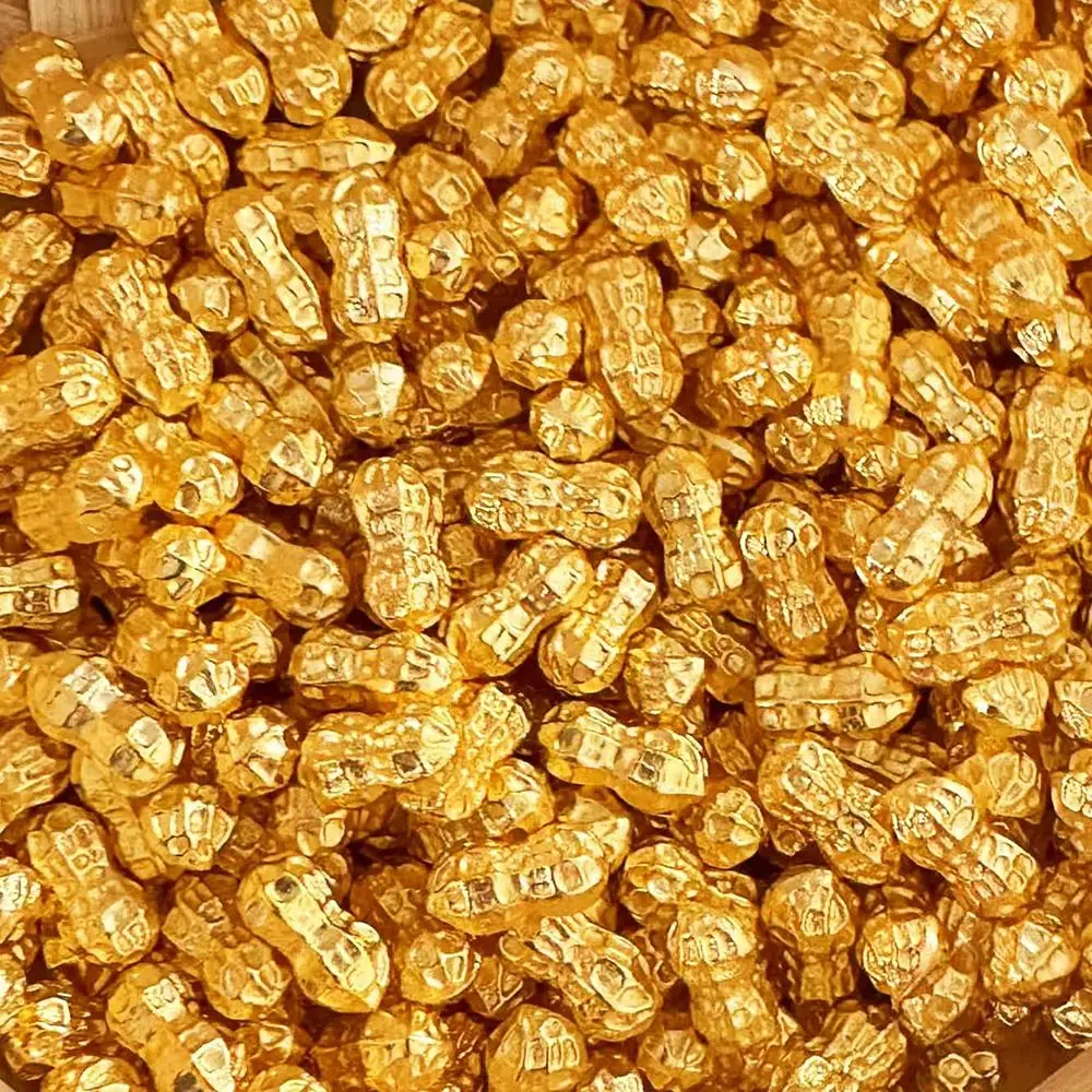 50/100Pcs New Alloy Small Gold Bar Solid Mini Wealth Attraction Ornament Golden Brick Craft Moving Business Opening Gift