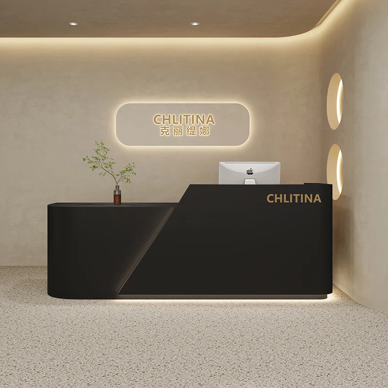 

High-grade Load-bearing Reception Desk Thickened Solid Reception Desks Premium Reinforced Office Furniture Mesa De Recepção LJ40