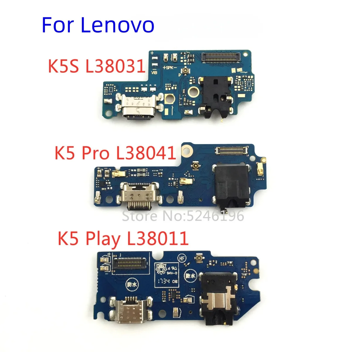 1 peça Conector de Base de Carregamento USB para Lenovo K5S L38031, Lenovo K5 Pro L38041, Lenovo K5 Play L38011 - Peça de Reposição.
