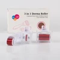 Microneedle Roller Kit for Hairline Hair Beard Growth Eye Wrinkle Face Body 3 In 1 Kits DRS Derma roller System Microneedling