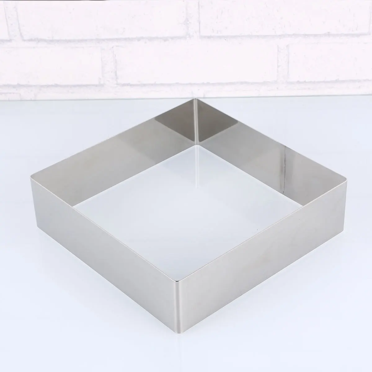 พิมพ์เค้กสแตนเลสขนาด 10 นิ้ว รูปวงรี สำหรับทำขนมหวาน มูส เครื่องมืออบขนม ทำอาหาร DIY ใช้ซ้ำได้ สีเงิน