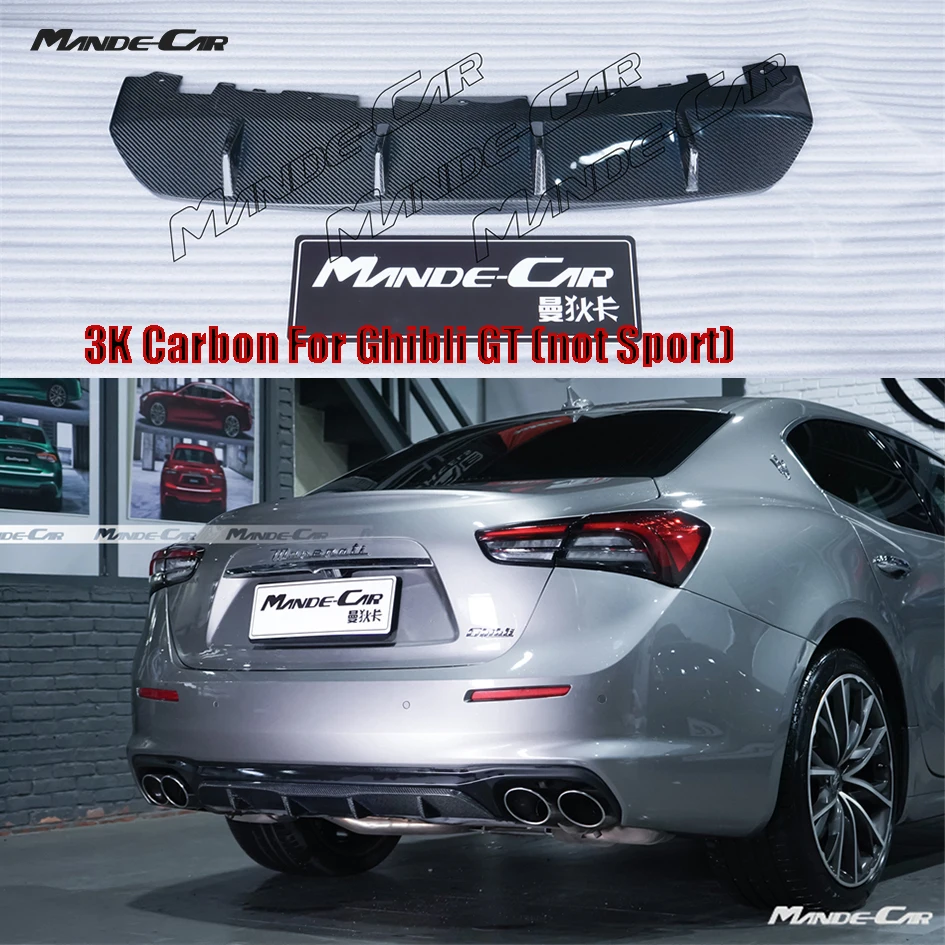 Carbon Fiber Trofeo Rear Diffuser Lip for Maserati Ghibli Gransport Modena Upgrade Verison Car Accessories