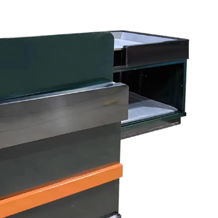 Supermarket Checkout Counters Retail for Sale Modern Grocery Shop Equipment Steel Cashier Counters
