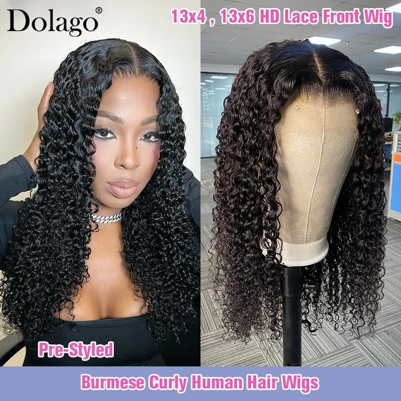 Burmese Curly Hair Wig Vietnamese Lace Front Human Hair Wig 100 Human Hair hd Lace Wigs Wear Go Glueless Wigs Human Hair Natural