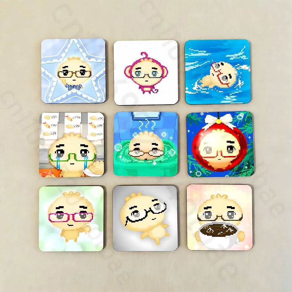 

G-Glasses Dumpling Cute Y2K Fridge Magnet Personalized Magnetic Durable Plastic Square Picture Surface Fridge Magnets