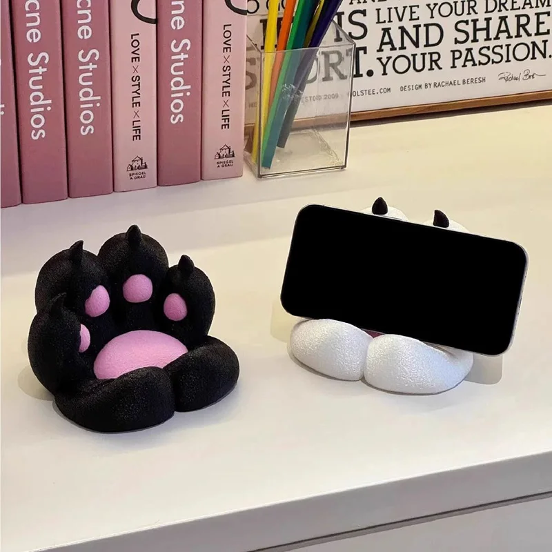 Xiaomi لطيف قاعدة القط مخلب حامل هاتف سطح المكتب الإبداعية حامل داعم قلادة الضغط الحرفية الديكور حامل هاتف 2026 #3