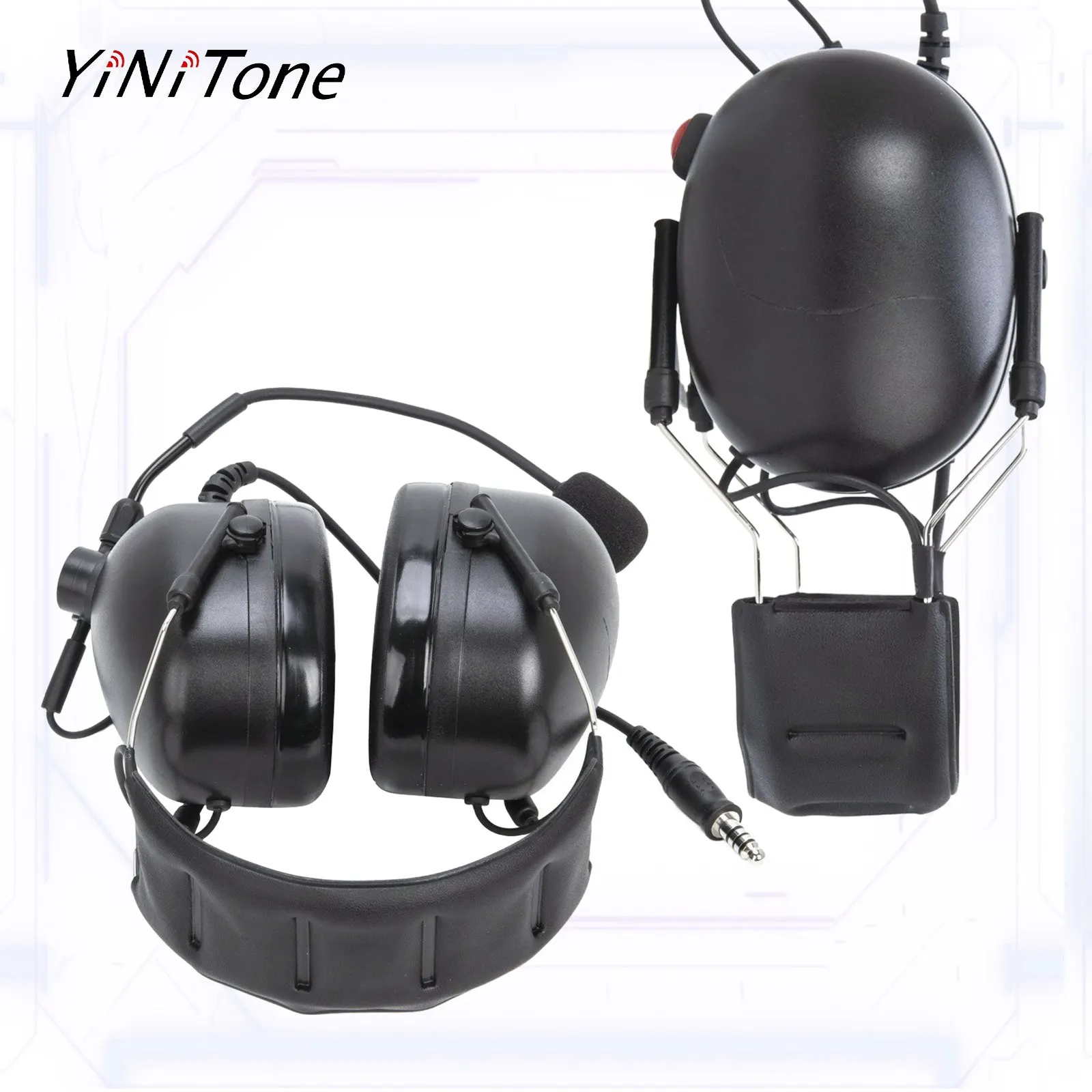 Noise reduction Pilot Aviation Headset with U94 PTT Finger Mic For Xiaomi 1S/lite Walkie Talkie Radio earphone set