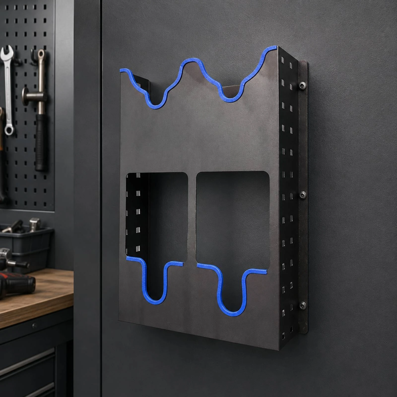 Polishing Machine Wall Rack Easy Installation Wall Mount Polisher Holder Cold-Rolled Steel Polisher Holder Stable Versatile