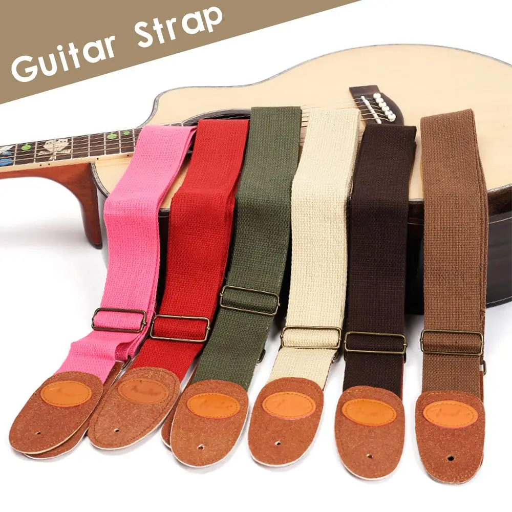 Guitar Strap Multi-Color Guitar Belts Adjustable Cotton Canvas Guitar Straps Bass Acoustic Electric Guitar Parts Accessories