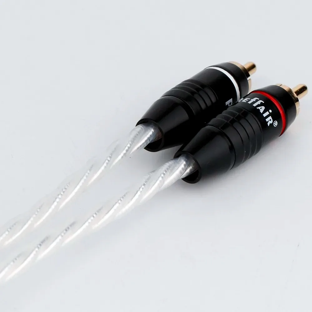 ハイエンド高忠実度フィーバーオーディオ RCA 信号ケーブルデュアルロータススターリングシルバーオーディオケーブル CD アンプチューブケーブル
