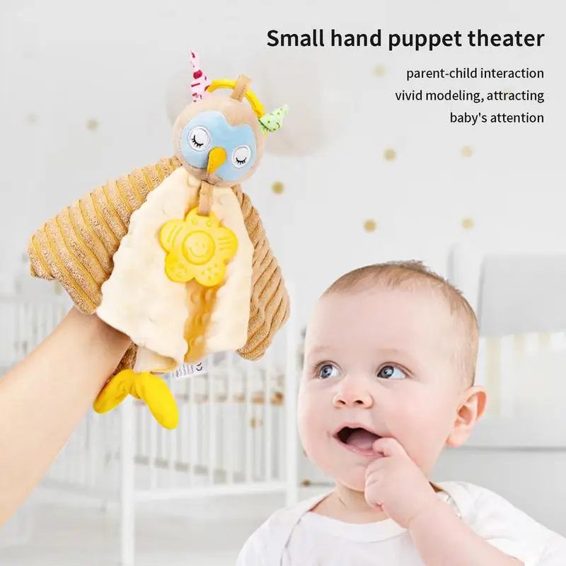 Finger Puppets For Kids Soft Comfortable Cartoon Cute Sleep Soother Crib Toy Kids Products With Round Buckle For Nursery Rooms