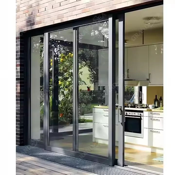 Marine Cabin Waterproof Sliding Temple Glass Door With Grill Design Philippines