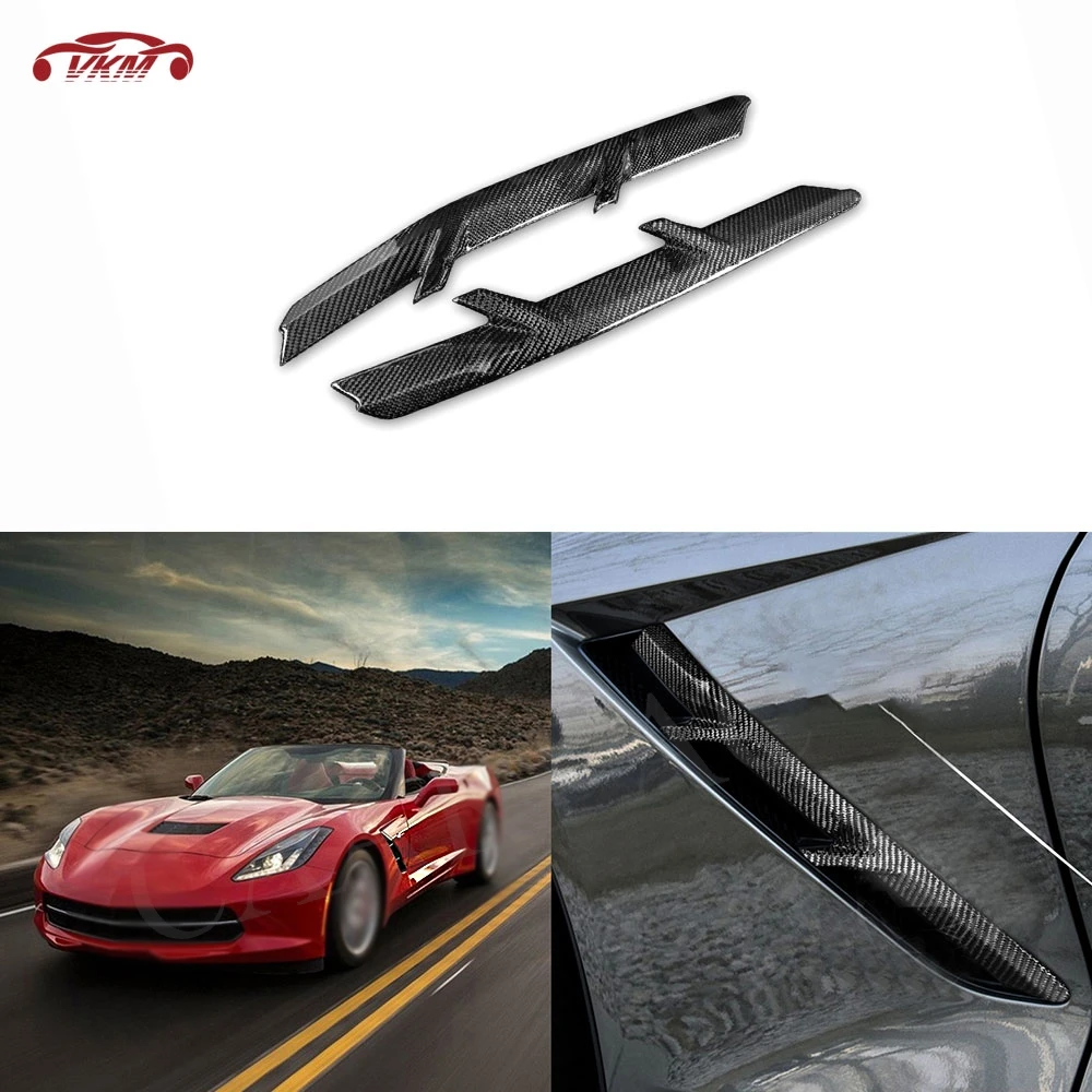 

Car Front Wheel Fender Air Vent Trim Cover For Chevrolet Corvette 2014-2019 Carbon Fiber Car Decoration Accessories
