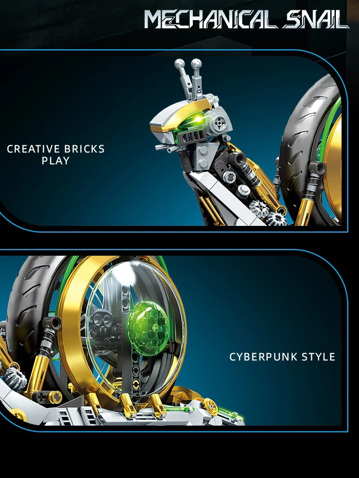 Idea Machine Tiere Kampf-Mecha Baustein Mechanischer Schneckenroboter Mech-Modell Ziegel-Konstruktionsspielzeug Sammlung für Geschenke – Detail 4