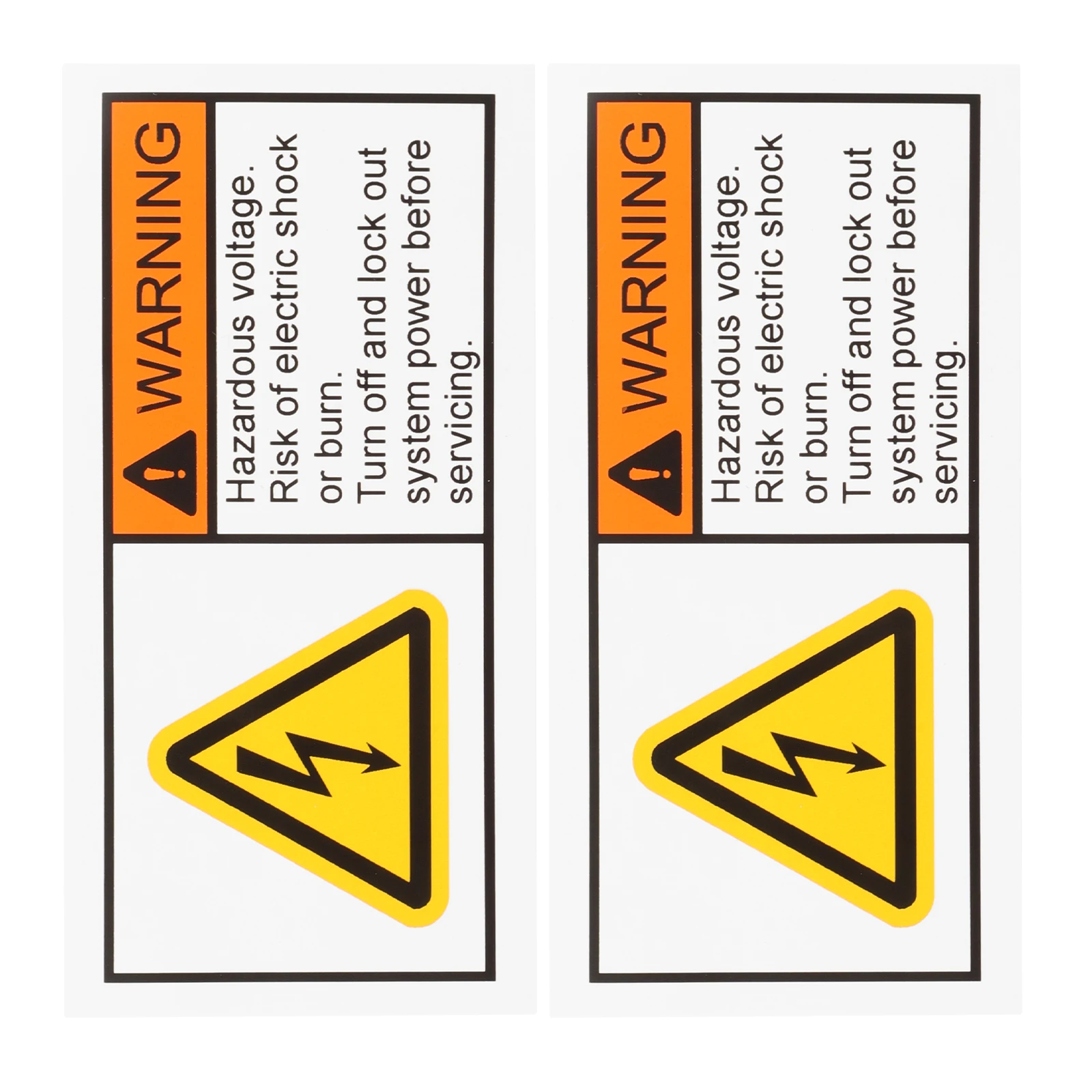 2 Voltage Warning Sticker Electrical Signs Shocks Caution Labels High Decals Circle Safety Traffic Signs Efficient Warning Multi