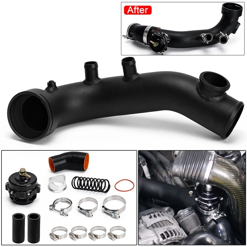 Flow Intake Turbo Chare Pipe Kit & Tial Flange & 50MM BOV For N54 E88 E90 E92 E93 135I 335I