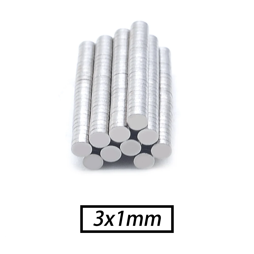 Magnet Thickness1mm Super Strong Magnets NdFeB Neodymium Thin Small Disc Magnet Permanent N35 Dia 1/2/3/4/5/6/8/10/12/15/18/20mm