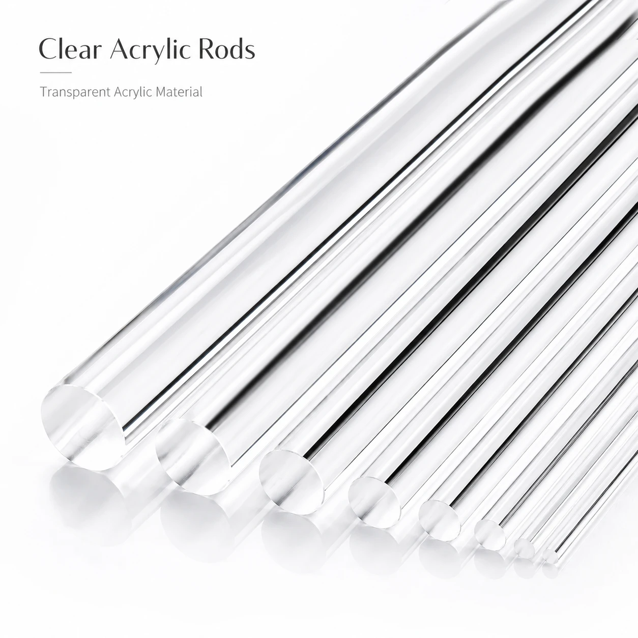 1/5/10Pcs Acrylic Dowel Rods Clear, Round Acrylic Bars for Model Making, DIY Crafts, Ornaments & Home Decor