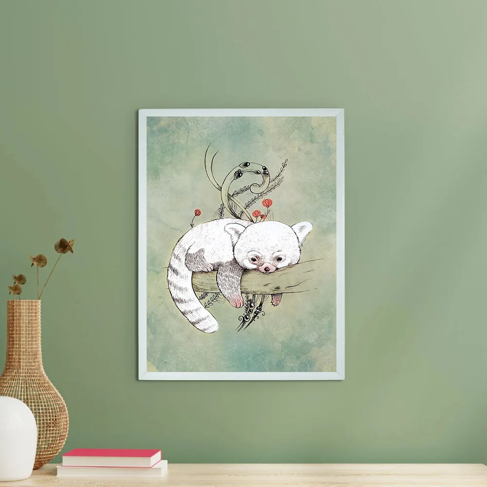 لطيف كوالا الدب جدار الفن قماش طباعة الحيوان المشارك ديكور المنزل غرفة الاطفال ديكور الحضانة الجدار الشنق هدية الفن الحديث