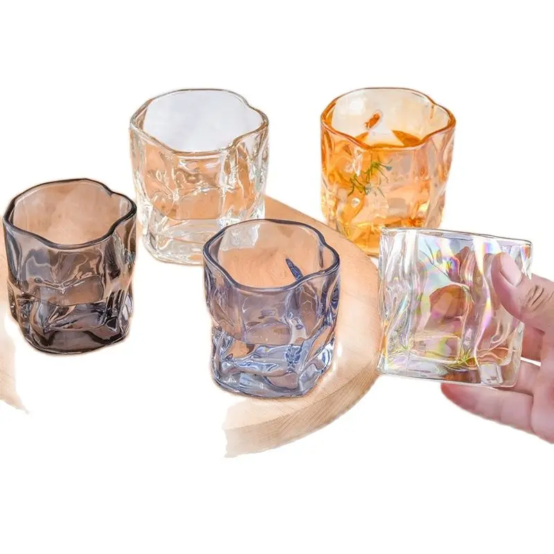 Japanese Twist Whiskey Glass Creative Bar Shochu Glass Beer Glass Household Water Glass Exquisite Gift