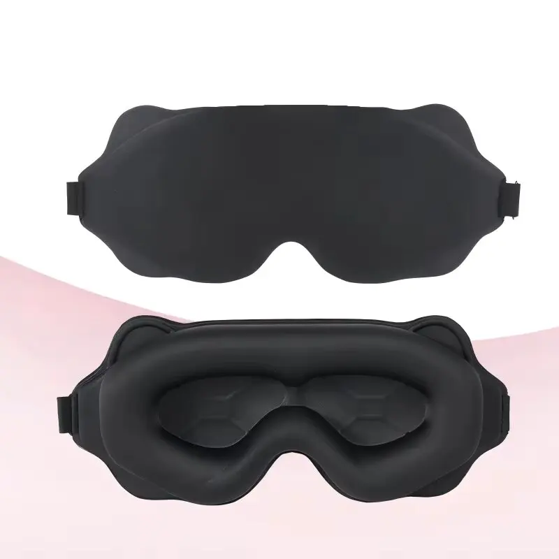 3D-Konturierte Schlafmaske mit Gewichten für Seitenschläfer, Weich und Komfortabel, 100% Lichtundurchlässig, Kein Augendruck, für Männer und Frauen