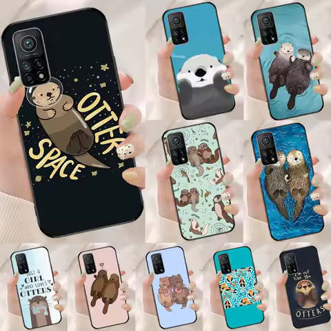 Cute cartoon otter Cover For Xiaomi 14 Ultra 15 13 11T 12T 13T 14T Pro POCO X7 Pro X3 X5 X6 M6 F5 F6 Pro Case