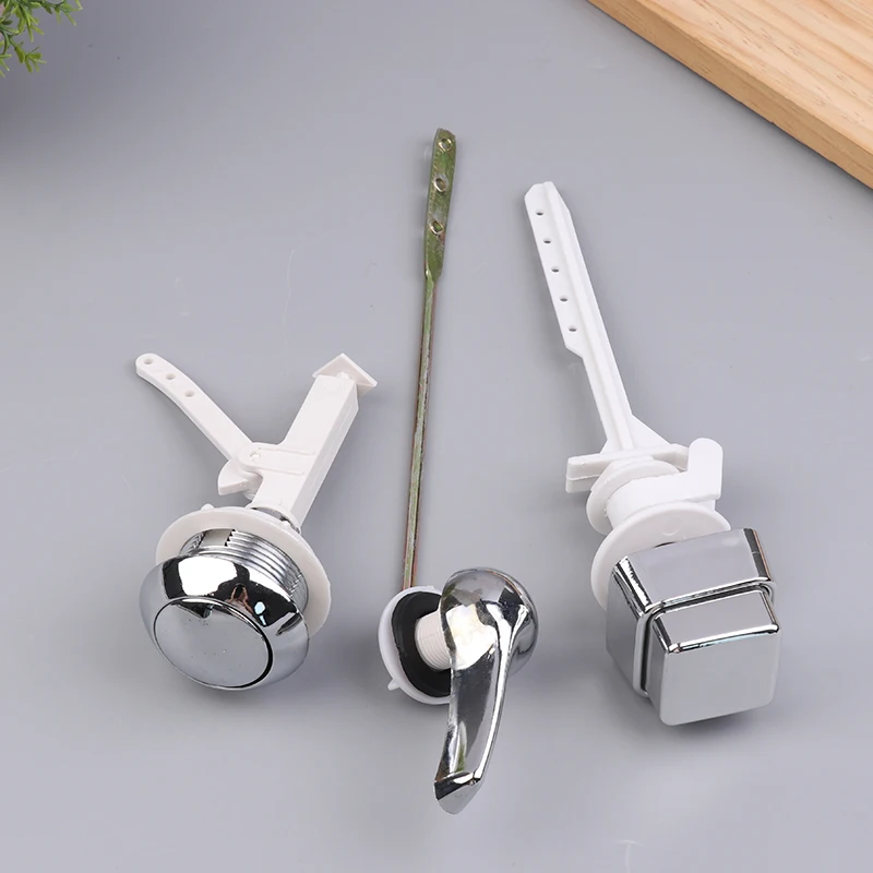 1PC Front/Side/Top Mount Water Tank Trip Lever Handle Side Button Switch For Toilet Seat Water Tank Push Button Toilet Flush Kit