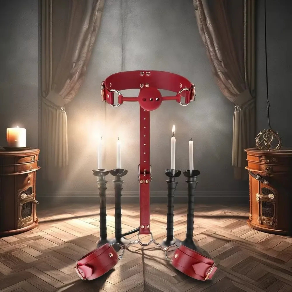 مجموعة عبودية الجنس BDSM قيود 6 قطع مجموعات قابلة للتعديل ألعاب جنسية SM للأزواج