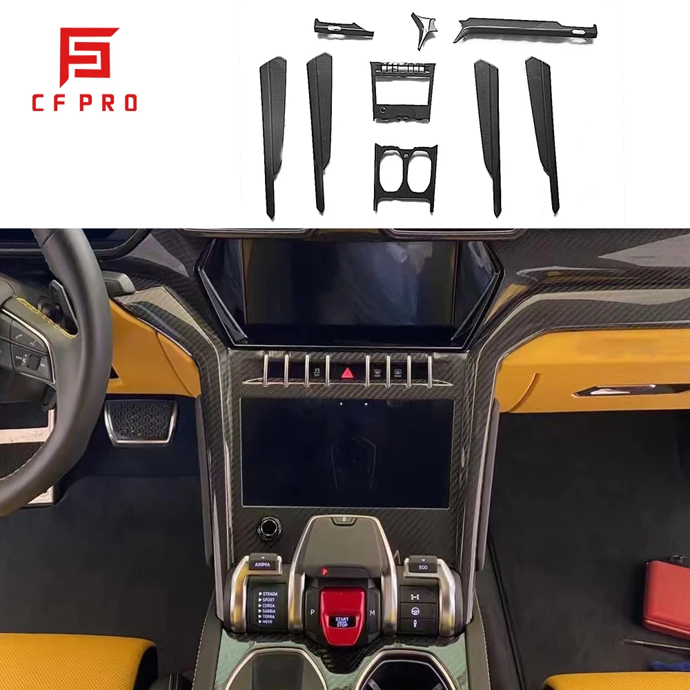 Carbon Fiber Central Control Trim Dashboard Decorations Interior Trims For Lamborghini URUS Car Accessories