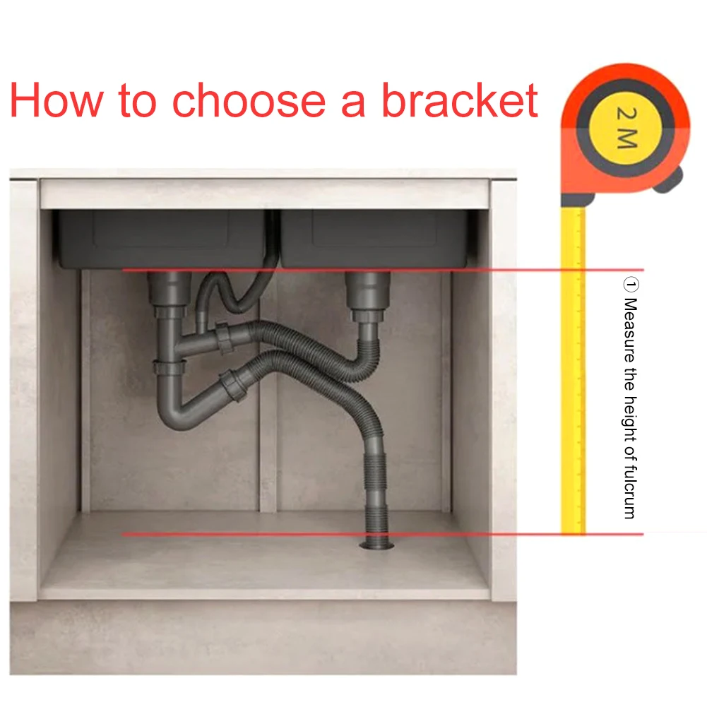 Kitchen Sink Support Adjustable Sink Repair Kit High-quality Stainless Steel Moisture Protection Resistance To Wear