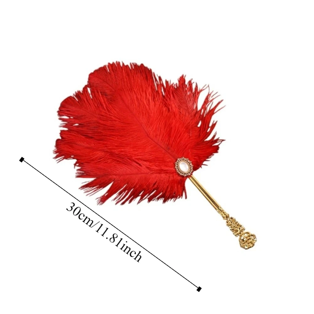 Feather Crafts Feather Fan Dance Performance Cosplay Props Decorative Craft Fan Cheongsam Runway Handheld Cheongsam Dance Props