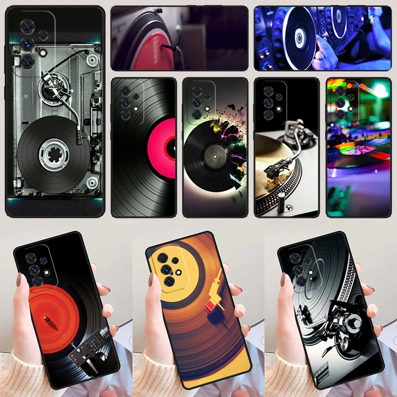 Vinyl DJ Record Art phone case For Samsung Galaxy A42 A31 A40 A51 A71 A32 A80 A91 A52 A72 A73 A20e A21S A50 A70 A11 A12 Cover