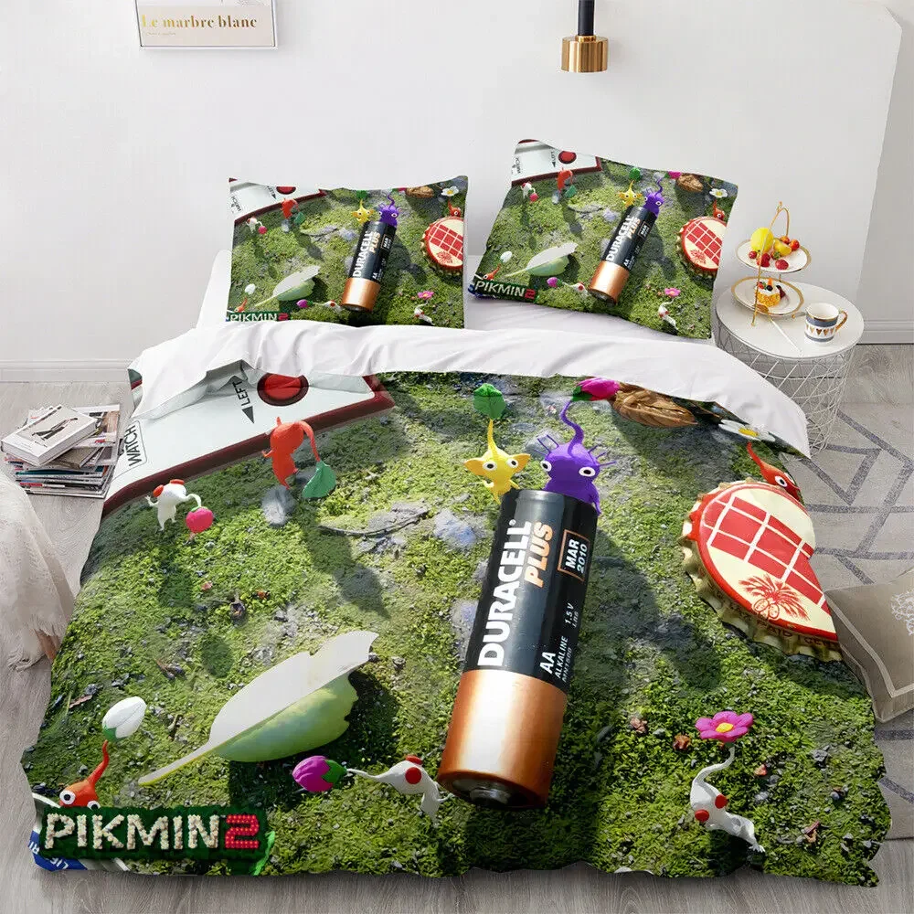 New 3D Game PIKMIN Bedding Sets  Comforter Quilt Bed Cover Duvet Cover Pillow Case 2-3 Pieces Sets Kids Adult Size Home Textiles