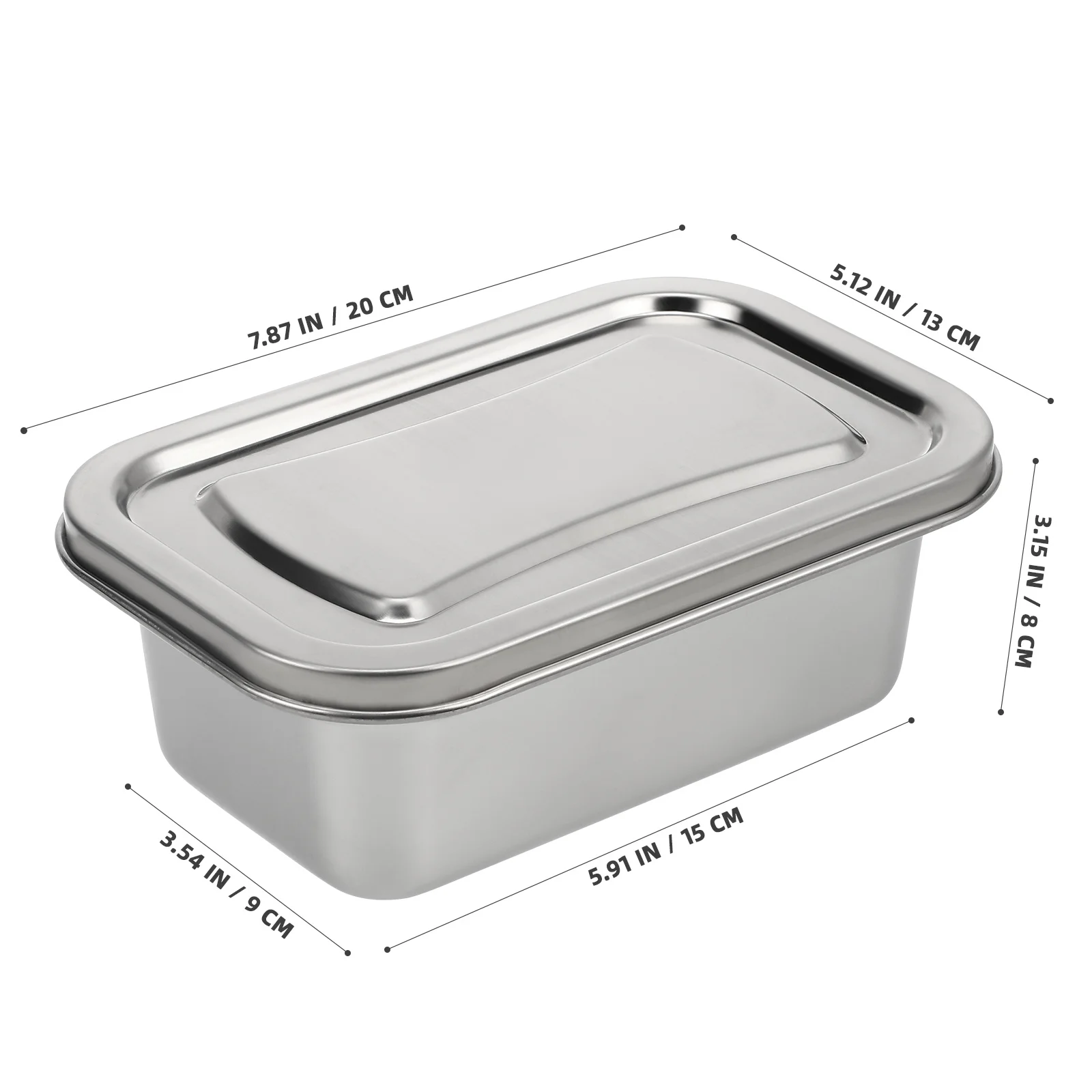 

Ice Cream Box Stainless Steel Food Storage Container For Yogurt Dessert Cake Freezer Kitchen Utensil Reusable