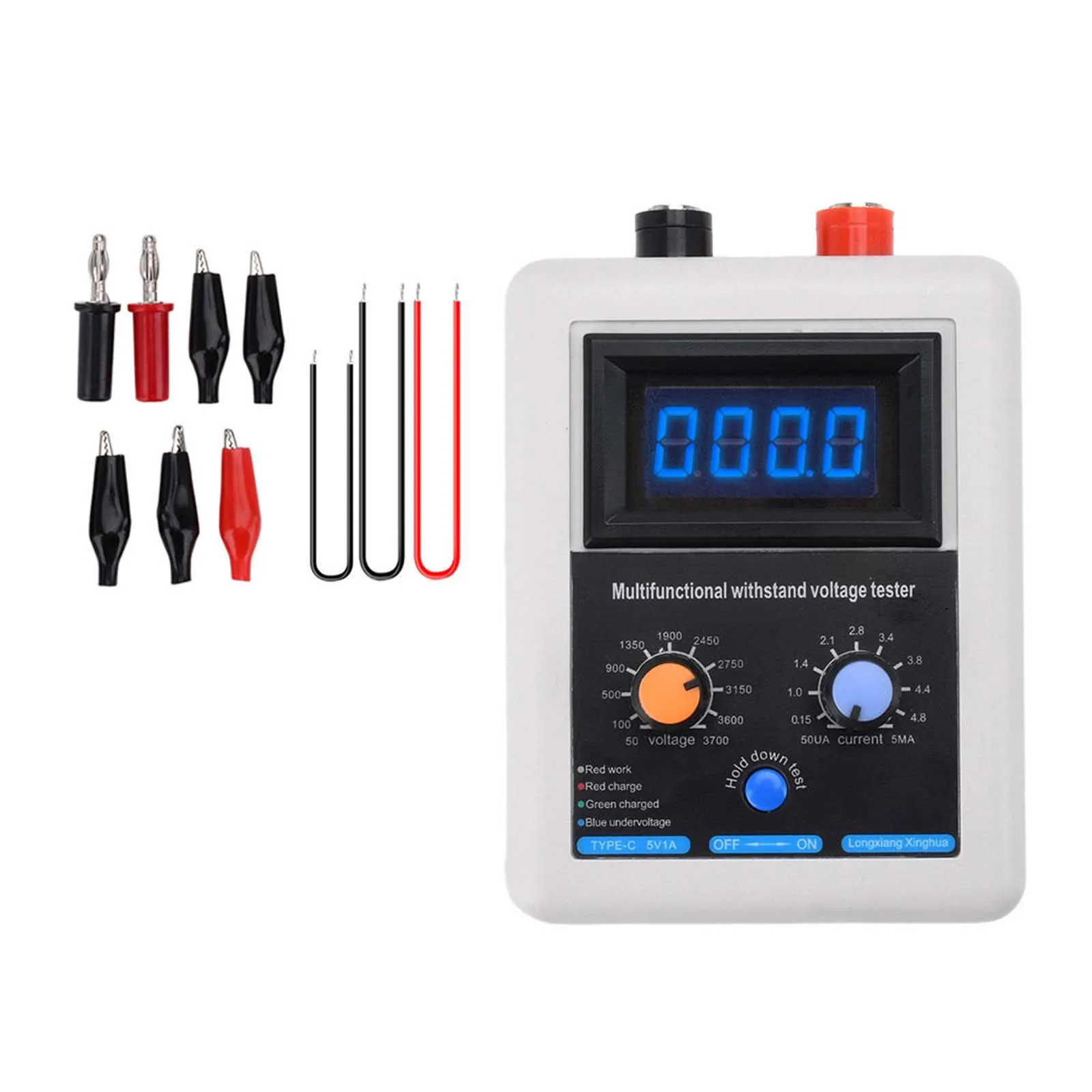 0V-3700V IGBT Voltage Transistor Tester, Diode MOS Triode Capacitor Resistor Withstand Tester LCD Display Voltmeter Multimeter