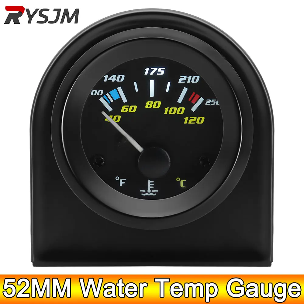مستشعر درجة حرارة الماء ، 10 ، 40 ~ ، ℃ ، مقياس من من من من من من الدرجة الأولى ، بمؤشر درجة حرارة ، متر للسيارة ، 12 فولت
