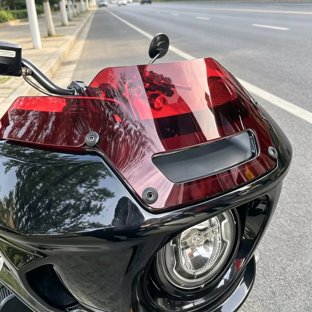 For Harley Low Rider ST FXLRST 2022-2026 New Red Motorcycle Windshield Kit Softail Custom Parts Accessories